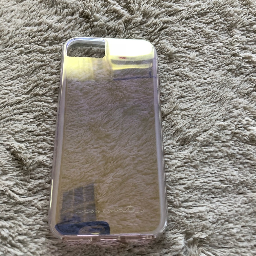 Two piece case mate iridescent phone case